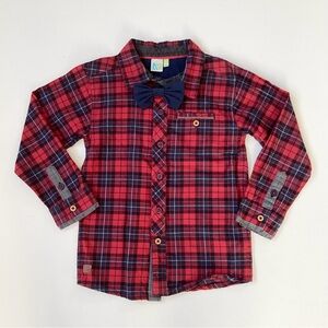 Nano Noruk Plaid Shirt with Bow Tie